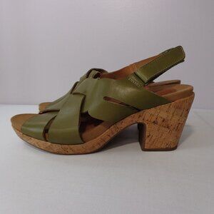 Cobb Hill Alleah Slingback Sandal Avocado Leather Hook&Loop CJ0944 Women's 10M